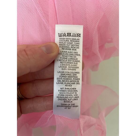 NWT ASOS Curve Sheer Hyper Feminine Mesh Top Puff Bow Sleeve Festival Rave Girly - Picture 8 of 8